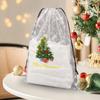 Saco com Cordão de Natal Pe Espessado Saco Plástico de Embalagem para Boneca Brinquedo Presente Saco Grande com Cordão Transparente para Armazenamento à Prova de Poeira