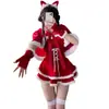 Roupa com tema de Natal: fantasia de coelho de veludo sexy, vestido vermelho justo ao corpo, traje para apresentação de palco, roupa de Natal plus size