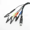 Mini Din de 8P a Pines de Electrodo 2.0*4 + Cable con Pinza de Cocodrilo Mediana, Pinza de Cocodrilo + Pines de Electrodo a Juego
