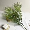 Planta Verde Verdadeira Folha de Cauda Espalhada Decoração de Casamento Folha de Girassol Agulha Flor Artificial Macia de Hotel com Película de Folha Paisagem de Estúdio com Flores