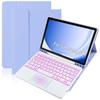 Para Samsung Tablet PC S9FE Teclado Retroiluminado Táctil S8 Funda Protectora S7 con Ranura para Lápiz X510 Funda de Cuero X710
