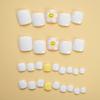 J-219 beige cara sonriente uñas de los pies transfronterizas uñas postizas usando stickers para uñas acabado 24 piezas al por mayor