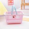 Bonito macaron cor cesta de armazenamento portátil cor-de-rosa menina coração adesivos papelaria sundries joias cesta de armazenamento de desktop