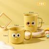 Vaso para Enjuague Bucal Infantil, Vaso para Cepillo de Dientes, Vaso Creativo Lindo de Dibujos Animados para Niños y Parejas, Vaso para Enjuague Bucal, Vaso Portacepillos de Dientes, Plástico Doméstico