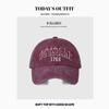 Gorra de Béisbol Lavada de Algodón Retro Transfronteriza Gorra con Visera Bordada Tridimensional Circunferencia de Cabeza Grande Mostrando la Cara Sombrero Pequeño Sombrero de Sol de Comercio Exterior