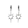 Artículo más vendido transfronterizo: Aretes de Alas de Diablo Estilo Gótico, Pinzas para Orejas de Acero Inoxidable con Espada y Corazón de Rosa, Accesorios para Orejas de Chica Picante