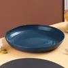 Prato redondo de palha de trigo nórdica PP espessado 28cm para casa e restaurante, prato de jantar grande anti-queda, prato de café da manhã para salada