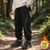 Pantalones de paracaidista casuales de terciopelo para niñas, para primavera y otoño, pantalones deportivos estilo coreano 2026, pantalones de esquí para niños, invierno