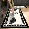 Alfombrilla de baño simple de lodo de diatomeas, alfombrilla larga para cocina absorbente de aceite, fácil de cuidar, alfombrilla para pies de secado rápido, alfombrilla para puerta de inodoro