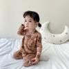 Pijama de otoño para bebé, camiseta interior, ropa de manga larga para hombre y niño, traje de uso en casa de primavera y otoño para niñas