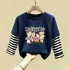 Camiseta Básica para Niña 2026 Nuevo Otoño Infantil Algodón Puro Moda Manga Larga Camiseta Casual para Niña Cuello Redondo
