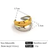 Anillos Populares Europeos y Americanos de Acero de Titanio, Bloqueo de Color Dorado 18K, Diseño Único, Anillos de Acero Inoxidable de Alta Gama al por Mayor