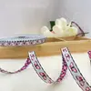 Cinta de bordado jacquard con lazo hecho a mano DIY de 1,0-2,0 cm, accesorios para el cabello, accesorios para ropa de minorías étnicas