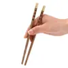 Palillos de Madera de Pollo Fu con Forma de Cúpula 18/23cm Palillos Infantiles Sin Pintura Sin Cera Domésticos Madera Maciza Palillos de Madera Cortos Pueden Grabar Logo