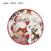 Fiesta Temática de Navidad Retro Alce Papá Noel Muñeco de Nieve Vajilla Desechable Suministros para Decoración de Fiesta de Navidad