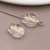 Estilo Fresco y Sencillo, Cuentas de Vidrio de 8 Colores Combinados con Agujeros Rectos, Flores de Tulipan y Hojas, Accesorios para Pulsera y Llavero DIY