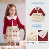 Vestido Jellybaby para niña, colección otoño 2026, exquisito vestido para niñas pequeñas, vestido de princesa infantil, atuendo de otoño para bebés de 5 años