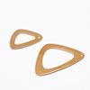 Pulseira de latão brinco clipe colar acessórios de joia diy atacado tiktok amazon estilo transfronteiriço furo de borda triângulo oco