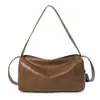 Bolso de hombro retro impermeable de cuero PU estilo japonés y coreano, bolsa tote cuadrada casual para hombre de gran capacidad, mochila pequeña de viaje, para mujer