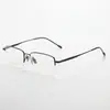 M6705S Montura de Gafas de Titanio Puro Montura de Negocios para Hombre Montura de Titanio Gafas de Media Montura Se Pueden Equipar con Miopía Graduada Corte para Delineador
