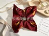 Elástico de cabelo quadrado retrô francês para rabo de cavalo, scrunchie artístico estilo fada, lenço feminino, acessórios, em estoque atacado