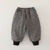 Pantalones para Niños 2025 Nuevo Invierno Cálidos Cómodos a Cuadros Acolchados Estilosos Pantalones de Invierno de Moda para Niños