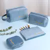 Bolsa de cosméticos de flanela bolsa de maquiagem de flanela de mão bolsa de batom portátil bolsa de armazenamento de artigos de higiene pessoal para viagem conjunto