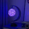 Luz de estrelas e lua LED Amazon transfronteiriça bola de rattan de maçã luminária de mesa criativa corda de cânhamo ferro USB luz noturna decorativa