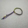 Novo estilo chinês corda de reencarnação vermelha tecida à mão nó de reencarnação cauda de peixe pulseira ajustável de corda colorida para homens e mulheres