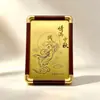 Hoja de oro 999, regalo de Festival de Medio Otoño, "El amor está lleno de Medio Otoño, las flores son hermosas, la luna está llena," adorno de marco de fotos chapado en oro, regalo para evento corporativo