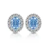 Tiktok Más Vendidos Flor de Hielo Piedra Tallada Diamante de Alto Carbono Aretes de Girasol para Mujer Moda Pendientes de Lujo Dropshipping en Vivo