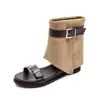 Botines de Mujer con Tacón Oculto y Punta Abierta con Hebilla de Cinturón, Nuevo Estilo Primavera/Verano 2026