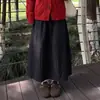 Falda midi de punto texturizado para mujer, nueva de otoño e invierno, de cintura alta, ajustada, línea A, con vuelo amplio, falda tipo linterna de longitud media