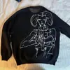 Ropa de Comercio Exterior Europea Y2K Transfronteriza Venta al por Mayor Rayas Retro Vintage Patrón Jacquard Hilo de Tejer Suéter