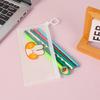 Nova Bolsa Fofa com Zíper Puxador Eva Translúcida Bolsa de Lápis de Estudante Grande Capacidade Artigos de Papelaria Presente Saco Ziplock Armazenamento