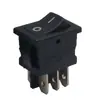 Interruptor basculante 15*21 seis patas tres velocidades dos velocidades reinicio bilateral interruptor basculante de doble polo doble tiro doble tiro con tapa impermeable