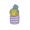 Broche con forma de maceta de estilo coreano para mujer, insignia de cactus de dibujos animados, alfiler para bolso, joyería