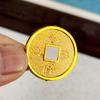 Monedas pequeñas de cobre a granel de plástico chapado en oro, accesorios decorativos festivos para el Festival de Primavera, Festival de Año Nuevo