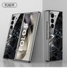 Funda Plegable para Teléfono de Nuevo Estilo para Samsung Zfold6 Carcasa Creativa Pintada de Vidrio Templado Cubierta Protectora Electrochapada de Lujo Ligero