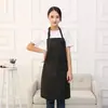 Overol de chef de café de hotel delantal de cocina logo personalizado cuello colgante ajustable overol para adultos antiincrustante comercio exterior
