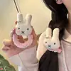 Laço de Cabelo Miffy Coelho com Strass Fofo Corda de Cabelo de Pelúcia Desenho Animado para Menina Macio e Adorável Versátil Laço de Cabelo Rosa