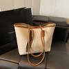 Bolso Simple Retro de Gran Capacidad para Mujer Primavera y Verano 2025 Nuevo Bolso de Hombro de Moda de Alta Gama Estilo Occidental Tote para Viaje