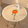 Tamanho Personalizado Mesa Redonda Pequena Impermeável, À Prova de Óleo, Anti-Escaldante, Toalha de Mesa Sem Lavagem, Mesa de Centro, Tapete Antiderrapante, Mesa de Jantar Redonda Tapete de Mesa de Couro
