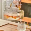 Jarra de Vidrio para Agua Fría, Resistente a Altas Temperaturas, Gran Capacidad para Uso Doméstico, Jarra para Agua Fría, Juego de Tazas para Agua Hervida, Jarra para Agua para Sala de Estar, Tetera