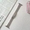 Adequado para apple iwatch9 pulseira de aço inoxidável com sete elos cintura fina pulseira de relógio apple watch8 relógio feminino