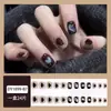 Unhas Postiças Curtas Personalizadas no Atacado, Adesivos de Unha Embalados, Unhas Usáveis, Arte de Unha Ilustrada, Unhas Postiças