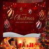 Decoración navideña colgante de tela transfronteriza Amazon oferta caliente Santa Claus alce tapiz de tela pancarta de fiesta navideña