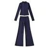 Chaqueta con Capucha Corta de Manga Larga, Cardigan, Pantalones Casuales de Micro-Campana Levanta Glúteos, Conjunto de Ropa Deportiva