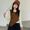 Conjunto de Estilo Artístico para Niñas Colección Otoño 2026 Nuevo: Conjunto de Dos Piezas para Niños Mayores con Chaleco Falso de Dos Piezas, Camiseta y Pantalones de Algodón de Pierna Ancha