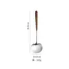 Espátula de Aço Inoxidável 304 com Cabo de Madeira Nogueira Estilo Japonês Conjunto de Utensílios de Cozinha Colher Espátula para Cozinha Doméstica Frigideira Concha para Sopa